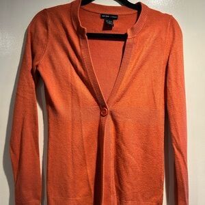New York & Company Vibrant Orange Cardigan